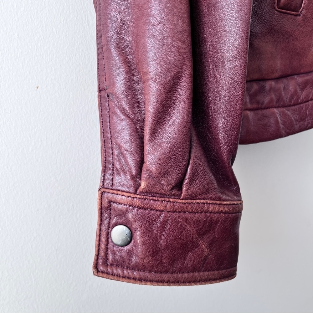 Vintage Members Only By Europe Craft Brown Leather Men’s Bomber Jacket Size 44 L - Picture 10 of 16